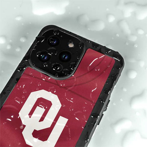 University of Oklahoma Red Jersey iPhone 15 Pro Waterproof Case